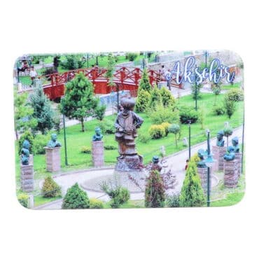 Aksehir Themed Customised UV Printed Plastic Base Rectangle Fridge Magnet 80x50 mm - 6