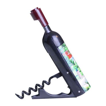 Aksehir Themed Bottle Shaped Metal Wine Bottle Corkscrew Opener-Magnetic 115x25x25 mm - Thumbnail