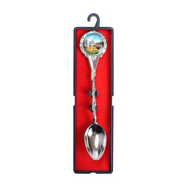 Myros - Aksehir Themed Collectible Souvenir Metal Tea Spon With Giftbox 25x130 mm