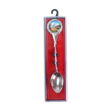 Aksehir Themed Collectible Souvenir Metal Tea Spon With Giftbox 25x130 mm - Thumbnail