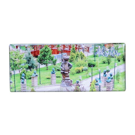 Aksehir Themed Epoxy Dome Panaromic Souvenir Fridge Magnet 120x50 cm