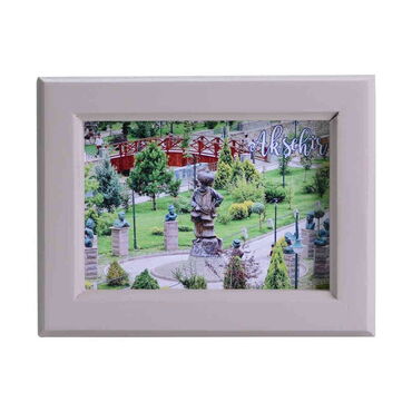 Aksehir Themed Small Wooden Printed Frame 120x150 mm - Thumbnail