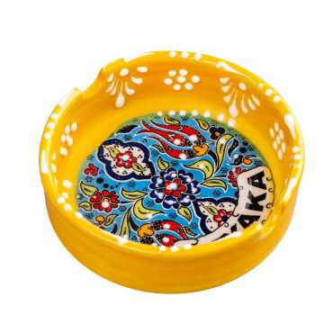 Akyaka Temalı Çini Küçük Klasik Özel Kabartma Küllük - 6
