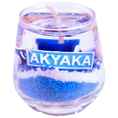 Toptan Akyaka Temalı Myros Küçük Şeffaf Mum - 1