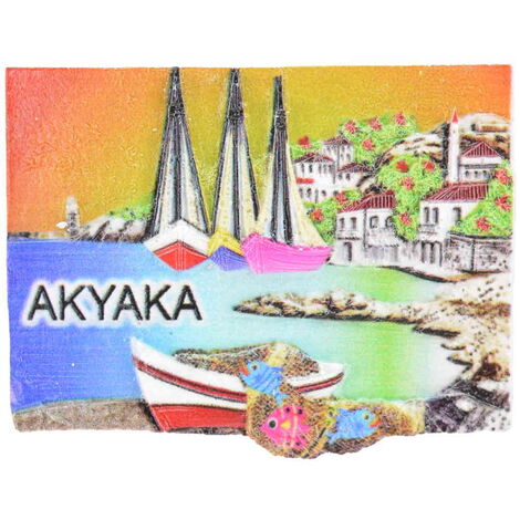 Toptan Akyaka Temalı Polyester Uv Baskılı Magnet - 10