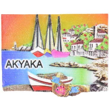 Toptan Akyaka Temalı Polyester Uv Baskılı Magnet - 10