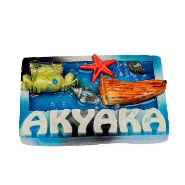 Akyaka Themed Transparent Polyester Refrigerator Plate Magnet - 3