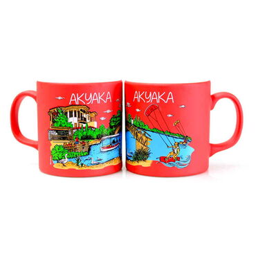 Toptan Akyaka Temalı Seramik Renkli Baskılı Kupa 82x90 mm - 4