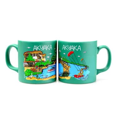 Toptan Akyaka Temalı Seramik Renkli Baskılı Kupa 82x90 mm - 8