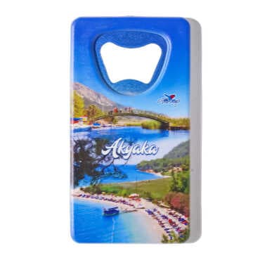Akyaka Themed UV Printed Rectangle Bottle Opener