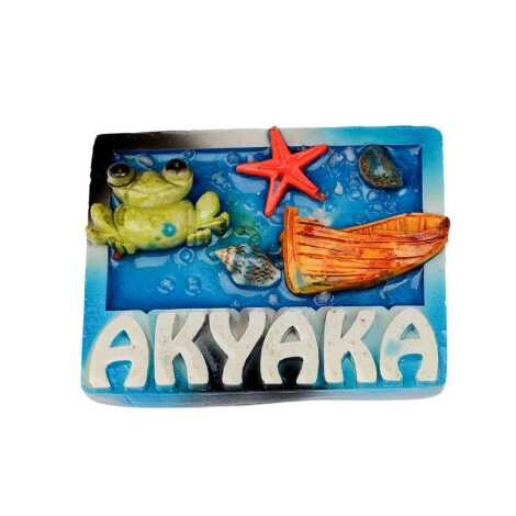 Akyaka Themed Transparent Polyester Refrigerator Plate Magnet - 1