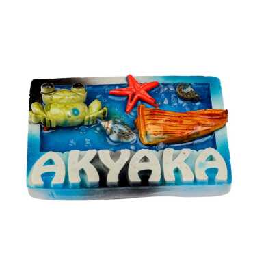 Akyaka Themed Transparent Polyester Refrigerator Plate Magnet - 3