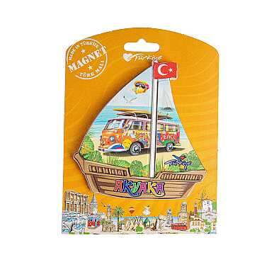 Akyaka Themed UV Printed Carded Plastic Refrigerator Magnet - 8