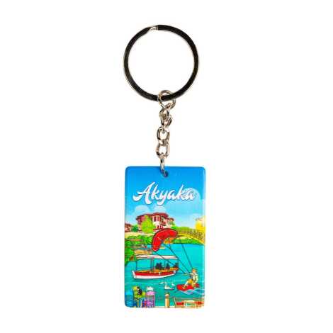 Akyaka Themed UV Printed Rectangle Keychain 31x106 mm - 1