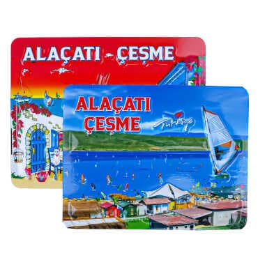 Alaçatı Themed Embossed PVC Refrigerator Magnet 70x90 mm - 2