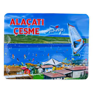 Alaçatı Themed Embossed PVC Refrigerator Magnet 70x90 mm - 4