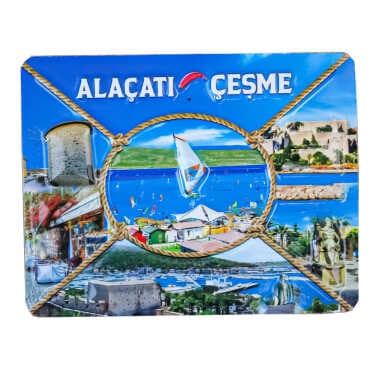 Alaçatı Themed Embossed PVC Refrigerator Magnet 70x90 mm - 8