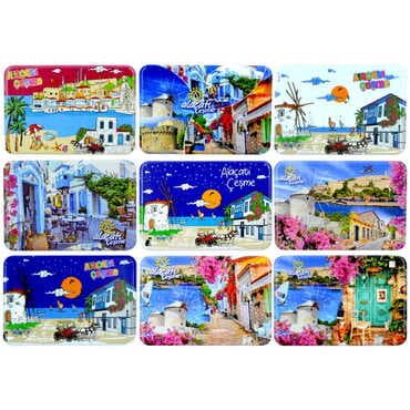 Alacati Region Themed Customised UV Printed Plastic Base Rectangle Fridge Magnet 80x50 mm - 3
