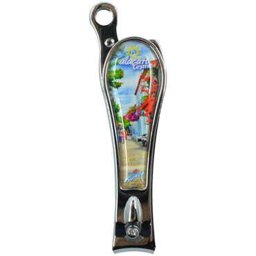 Myros - Alacati Region Themed Customised Metal Epoxy Nail Clipper 73x21x11 mm