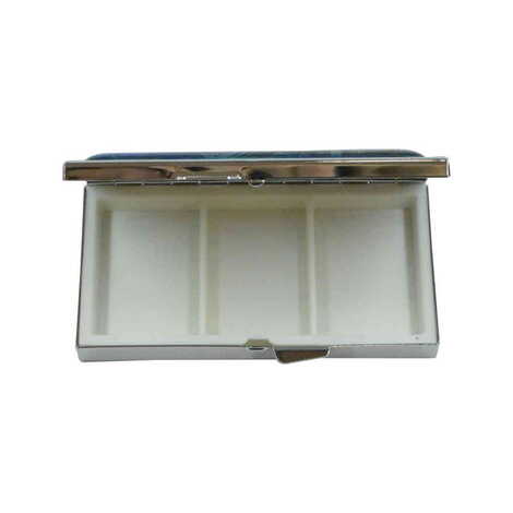 Alacati Region Themed Customised Metal Epoxy Rectangular Pill Box 84x45x13 mm