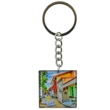 Myros - Alacati Region Themed Double Face Printed Epoxy Keychain