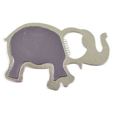 Alacati Region Themed Elephant Shaped Metal Magnetic Bottle Opener 98x61 mm - Thumbnail