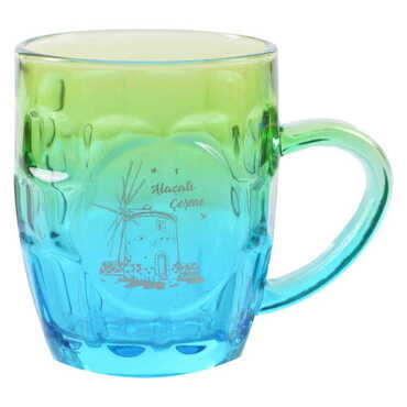 Alacati Region Themed Glass Mug - Thumbnail