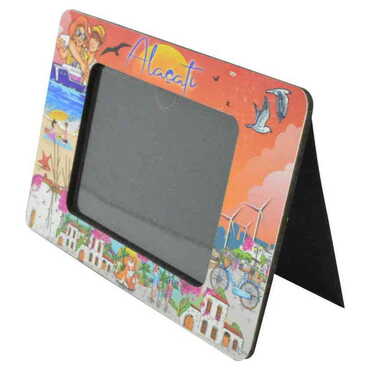 Alacati Themed Wooden UV Printed Desktop Photo Frame - 2