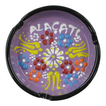 Alacati Themed Turkish Ceramic Relief Ashtray Small Size - 5
