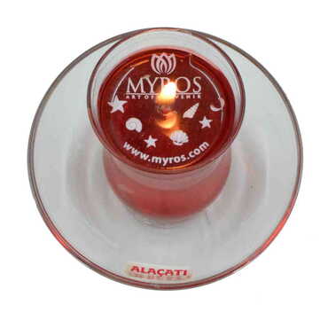Alacati Themed Glass Transparent Gel Candle