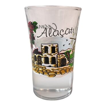 Alacati Themed Custom Printed Shot Glass 45x70 mm - Thumbnail