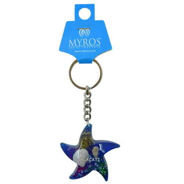 Myros - Alacati Themed Customised Transparent Polyester Keyring