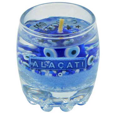 Alacati Themed Glass Transparent Gel Candle - 4