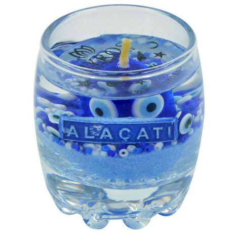 Alacati Themed Glass Transparent Gel Candle - 4