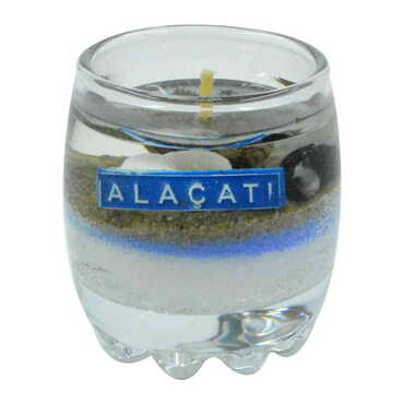 Myros - Alacati Themed Glass Transparent Gel Candle