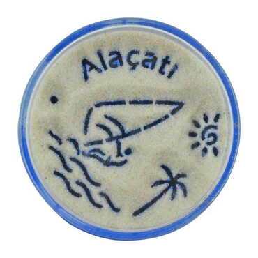 Alacati Themed Magic Sand Globe - Thumbnail