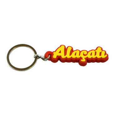 Alacati Themed Plastic Rubber Keyring - Thumbnail