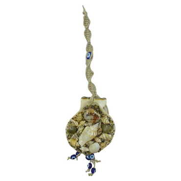 Alacati Themed Sea Shell Macrame Wall Hanging Decoration - Thumbnail