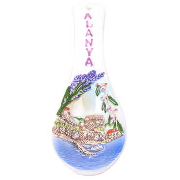 Myros - Alanya Region Ceramic Spoon Rest Small Size