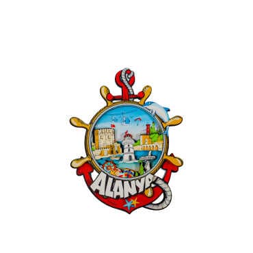 Toptan Alanya Temalı 3d Resi̇mli̇ Ahşap Magnet - 9