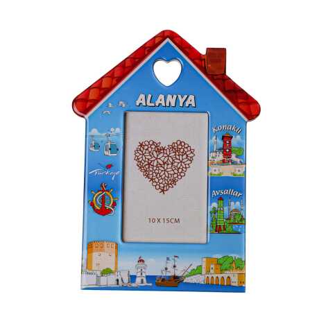 Alanya Temalı Ahşap Ev Şekilli Fotoğraf Çerçevesi - 1