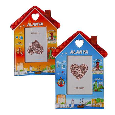 Alanya Temalı Ahşap Ev Şekilli Fotoğraf Çerçevesi - 2