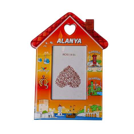Alanya Temalı Ahşap Ev Şekilli Fotoğraf Çerçevesi - 4