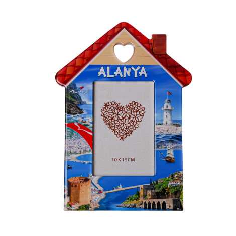 Alanya Temalı Ahşap Ev Şekilli Fotoğraf Çerçevesi - 5