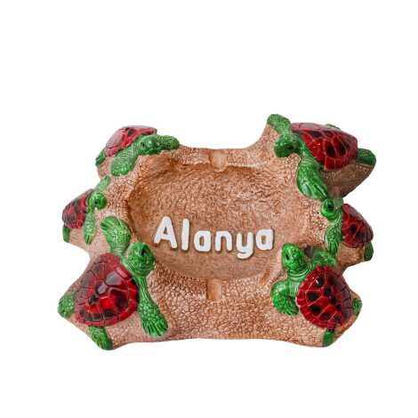 Alanya Temalı Alçı Altı Kaplumbağalı Küllük - 4