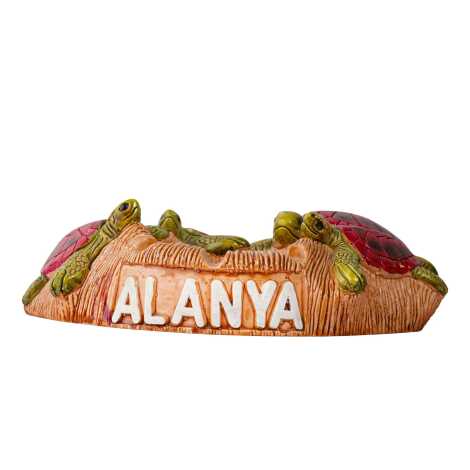 Alanya Temalı Alçı Dört Kaplumbağalı Küllük - 3