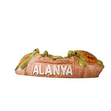 Alanya Temalı Alçı Dört Kaplumbağalı Küllük - 4
