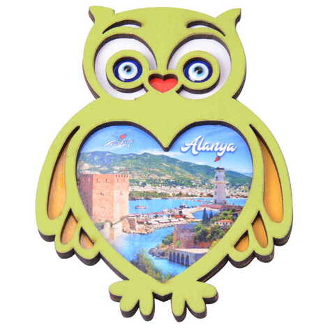 Toptan Alanya Temalı C Serisi Resimli Ahşap Magnet 90x120 mm - 48