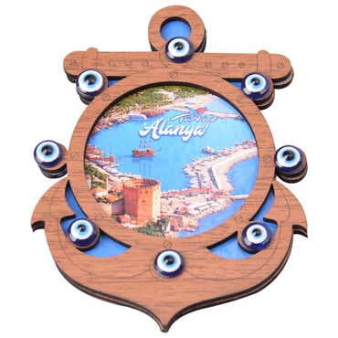 Alanya Themed Wooden Cute Animals Souvenşr Fridge Magnet Serie C 90x120 mm - 20