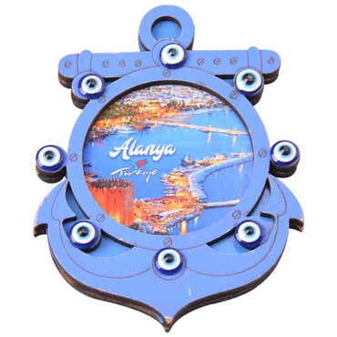 Alanya Themed Wooden Cute Animals Souvenşr Fridge Magnet Serie C 90x120 mm - 23